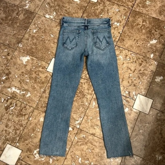 MOTHER DENIM THE RASCAL ANKLE FRAY JEANS BONFIRE LIGHTING sz 27 - Picture 8 of 10